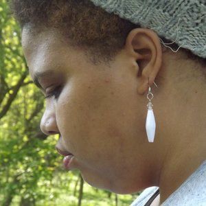 White Diamond Earrings